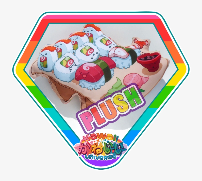 Kawaii Universe Cute Sushi N Nigiri Platter Plush - Kawaii California Roll And Sushi Shrimp And Tuna N..., transparent png #1115857