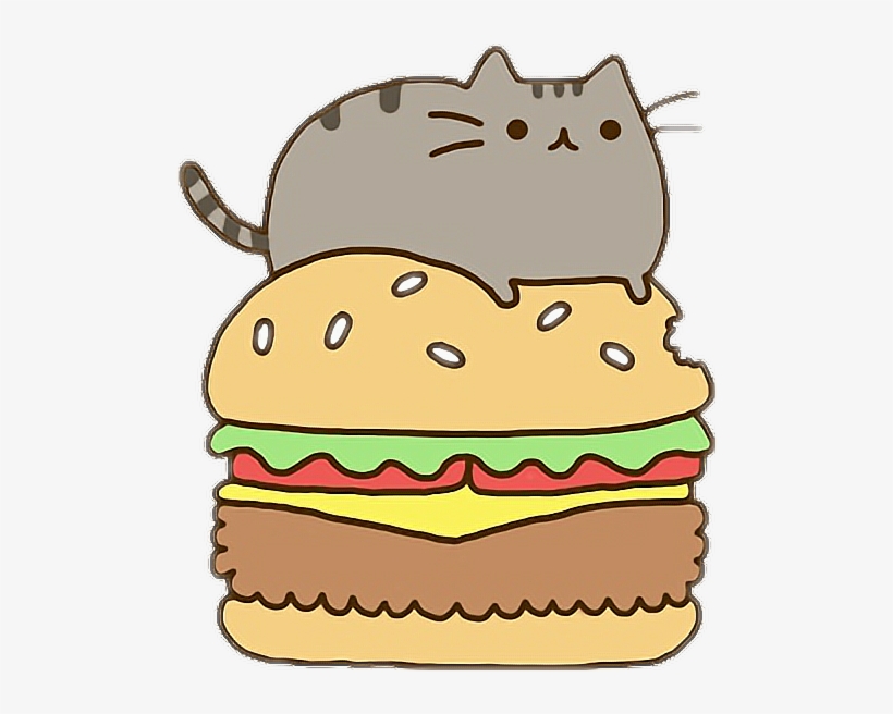 Clip Royalty Free Download Kawaii Clipart Fast Food - Pusheen The Cat, transparent png #1115982