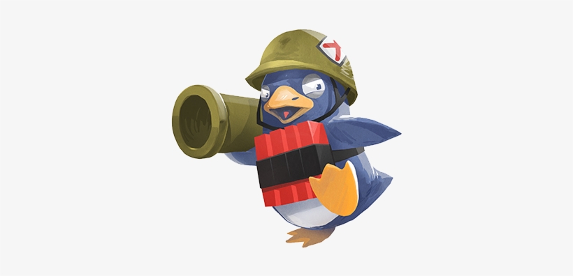 14th July Bazooka Penguin - Penguin With A Bazooka, transparent png #1116033