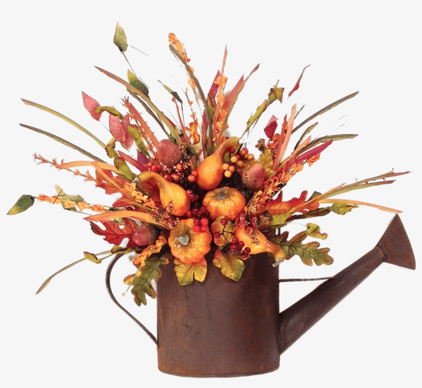 Objects - Transparent Watering Can With Flowers, transparent png #1116035