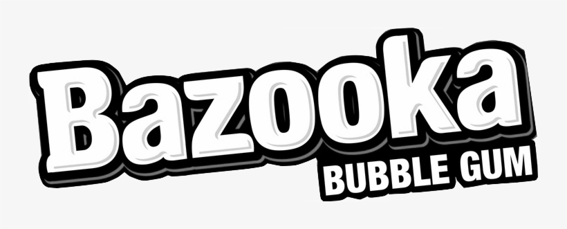 Bazooka Logo Bw - Bazooka Original Bubble Gum - 4 Oz Box, transparent png #1116055
