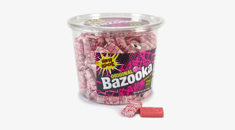 Bazooka Tubs - Homeshopz Original Flavor Bazooka Bubble Gum Tub 225, transparent png #1116213