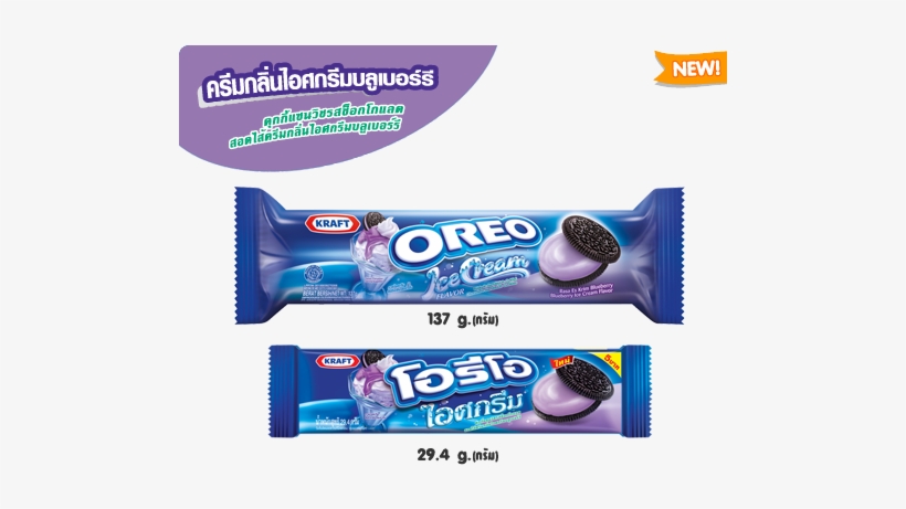 I Remember Eating Oreos During School Trips Then You - Oreo Ice Cream Blueberry Flavor, transparent png #1116340