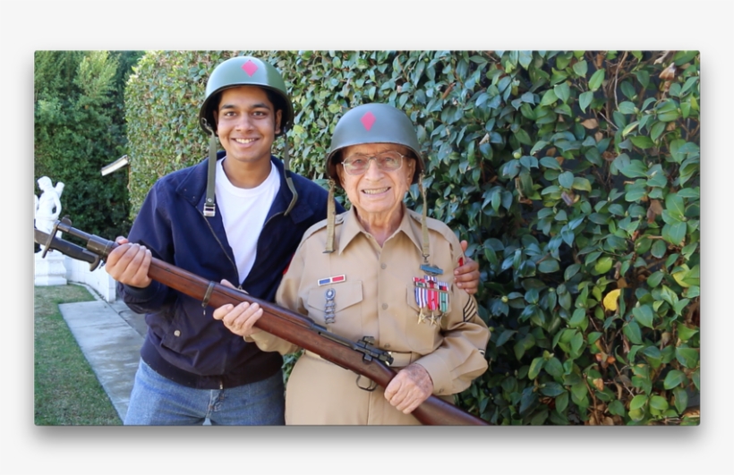 Rishi Sharma And “bazooka” Joe Pietroforte - Many Ww2 Veterans Are Left, transparent png #1116355