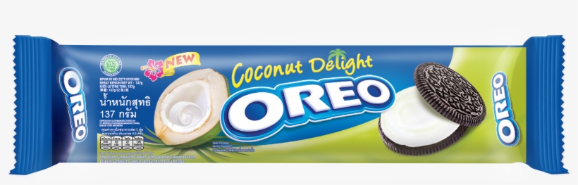 Oreo Coconut Delight - Oreo Coconut Cream Sandwich Cookies (imported), 137g, transparent png #1116496