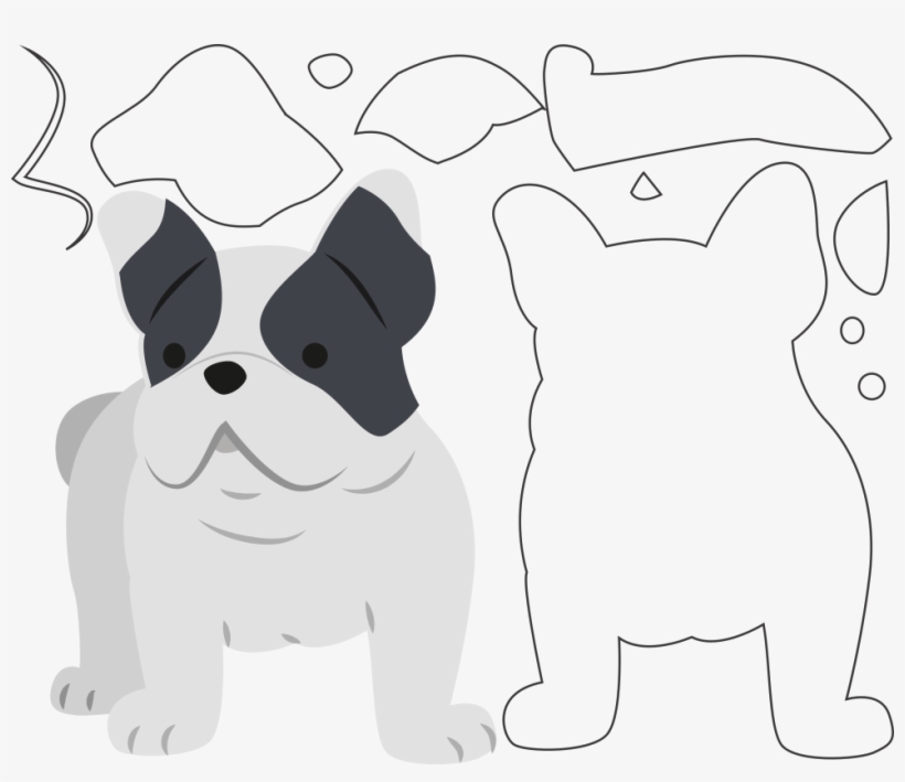 Molde De Cachorro Para Eva, Feltro E Artesanato - Cachorro De Feltro Molde, transparent png #1116731