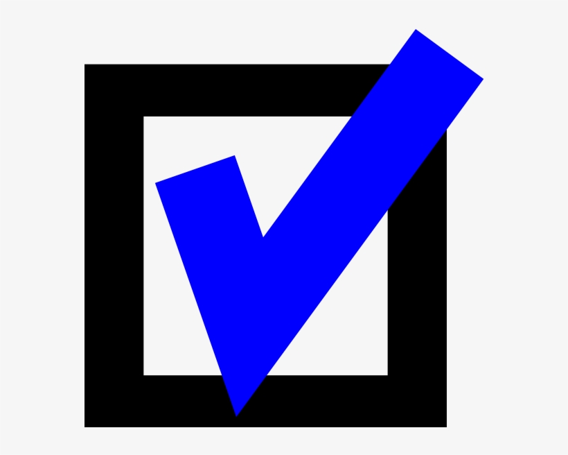 Blue Checkmark With Box Png Clip Art, transparent png #1116878