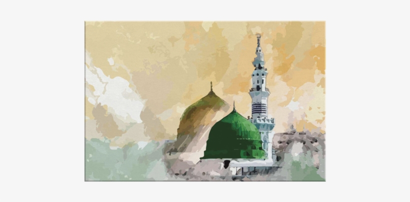 Al Masjid An Nabawi - Madinah Watercolor, transparent png #1117260