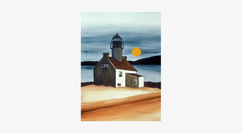 Rising Moon & Old Point Loma Lighthouse, San Diego, - Artist, transparent png #1117674