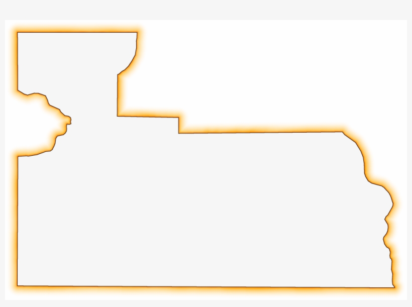 A Yellow-orange Glow Outline Map Of Orange, transparent png #1117982