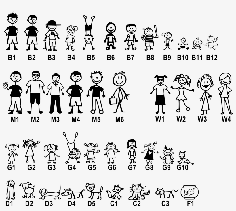Download Stick Figure Family Png - Decal - Free Transparent PNG Download - PNGkey