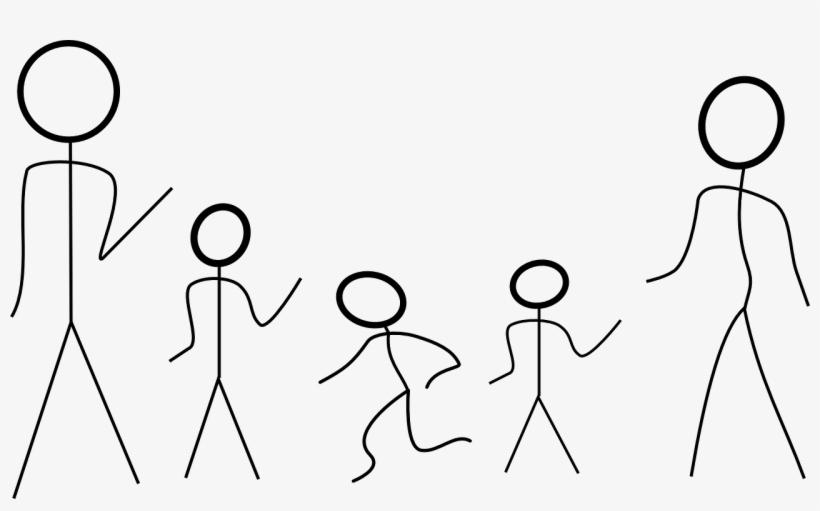 Stick Figure Family - Animasi Keluarga 3 Anak, transparent png #1118288