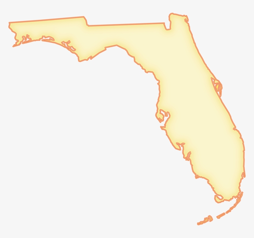 For Help With Png Maps, Or Deciding Which Format Of - Florida White Outline, transparent png #1118453