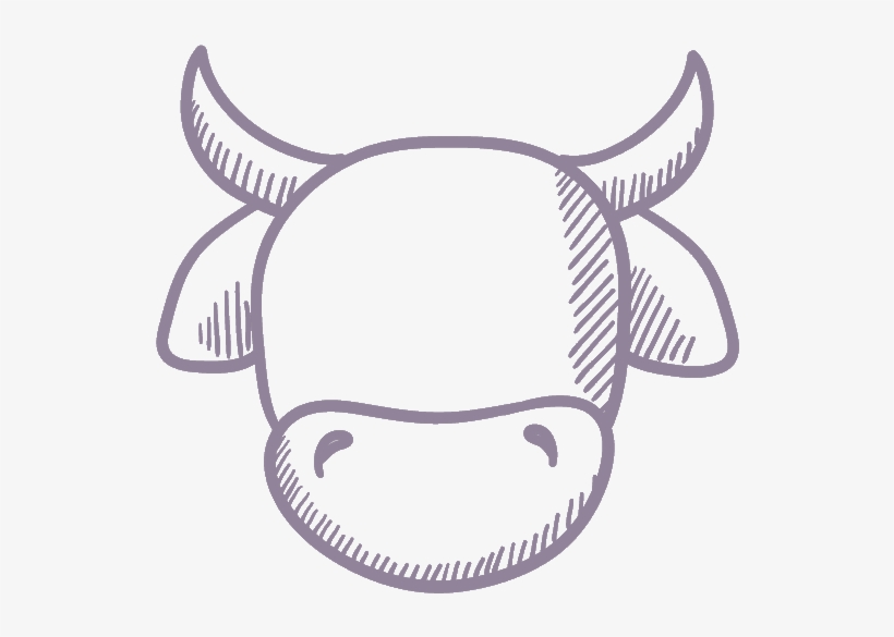 Cow Face Icon - Vector Cow Head Icon, transparent png #1118789