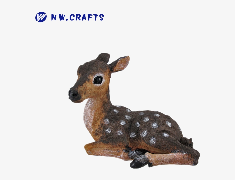 Vivid Resin Fawn Baby Deer Garden Outdoor Statue For - Zeckos Lying Down Baby Deer Fawn Outdoor Statue 14, transparent png #1118893