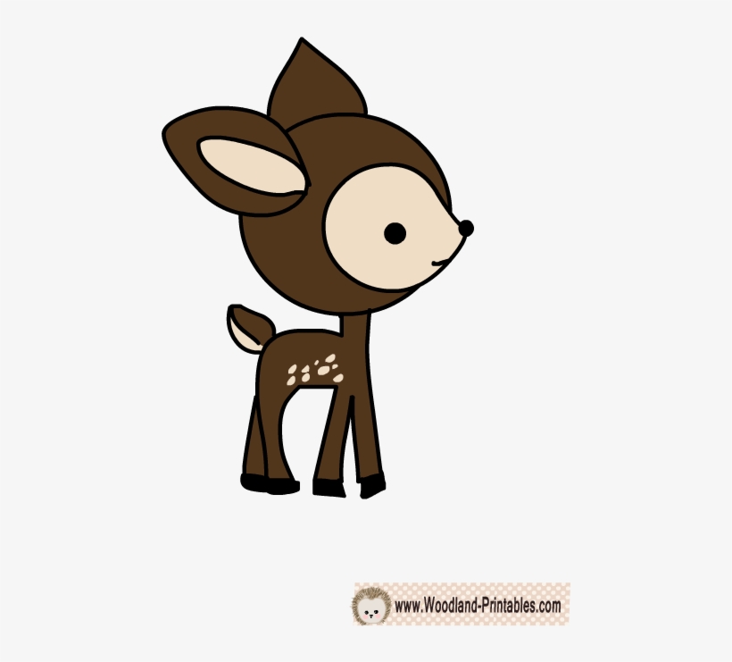 Free Printable Deer Wall Sticker Woodland Forest, Woodland - Free Printable Baby Deer, transparent png #1118918