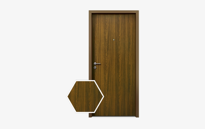 Wood Finish Steel Doors - Steel, transparent png #1118919