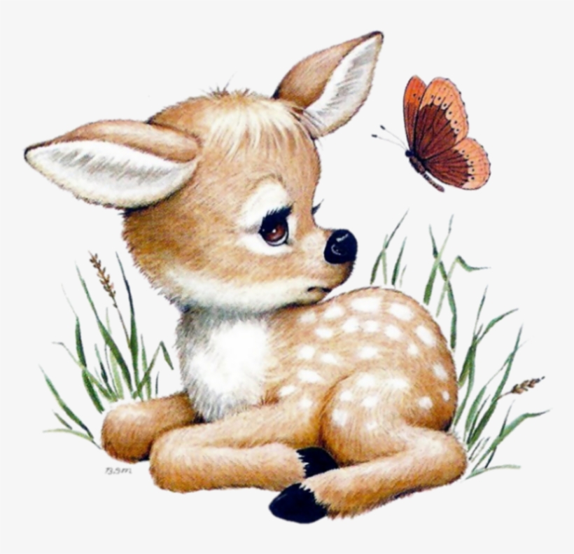 Baby Deer Tattoo Illustration Ruth Morehead Forest Friends Free Transparent Png Download Pngkey
