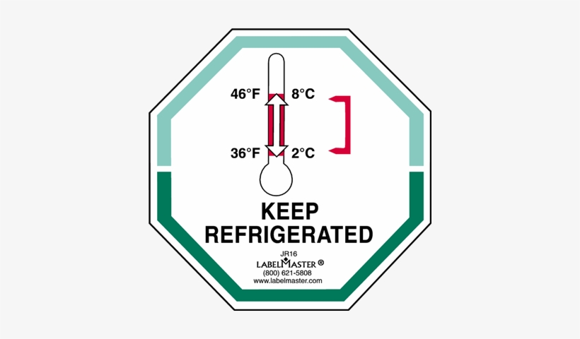 Keep Refrigerated Label, Paper, 3" X 3" - Labelmaster Jr16 Keep Refrigerated Label,3"x3",pk500, transparent png #1118994