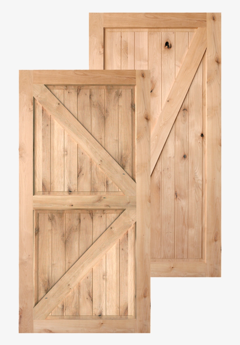 Traditional Barn Doors In Knotty Alder 36” X 84” $250 - Plank, transparent png #1119121