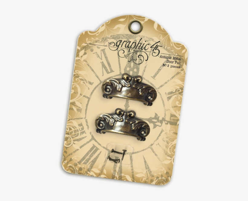 Graphic 45 Antique Metal Door Pull - Graphic 45 Staples - Antique Metal Door Pull, transparent png #1119215