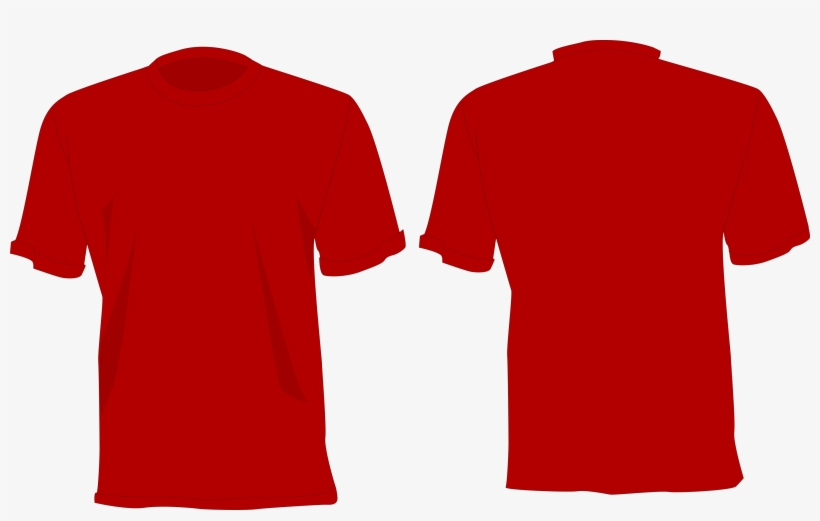 Camisa Vermelha Desenho Frente E Costas - Black Polo Shirt Png, transparent png #1119503