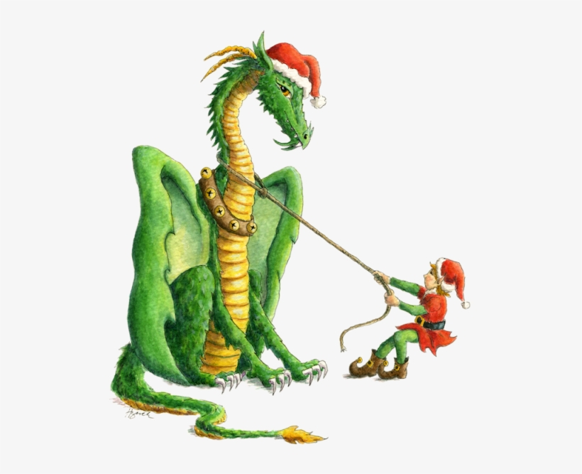 Christmas Dragon, transparent png #1120378