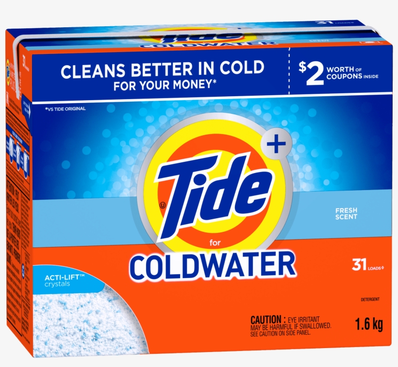Tide Coldwater He Turbo Powder Detergent - Tide Detergent, transparent png #1120515