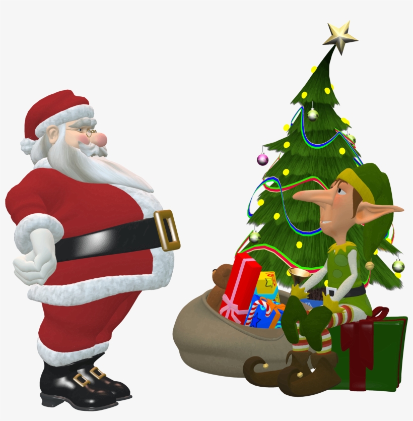 This Free Icons Png Design Of Santa Claus And Elf, transparent png #1120562