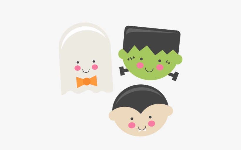 Picture Black And White Stock Halloween Monsters Ghost - Cute Halloween Clip Art, transparent png #1120588