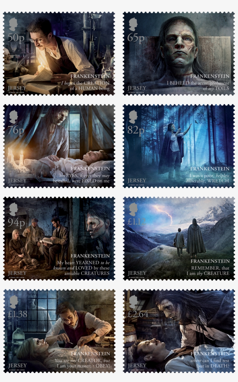 Frankenstein 200 Years - 2018 Frankenstein Stamps Jersey, transparent png #1120790