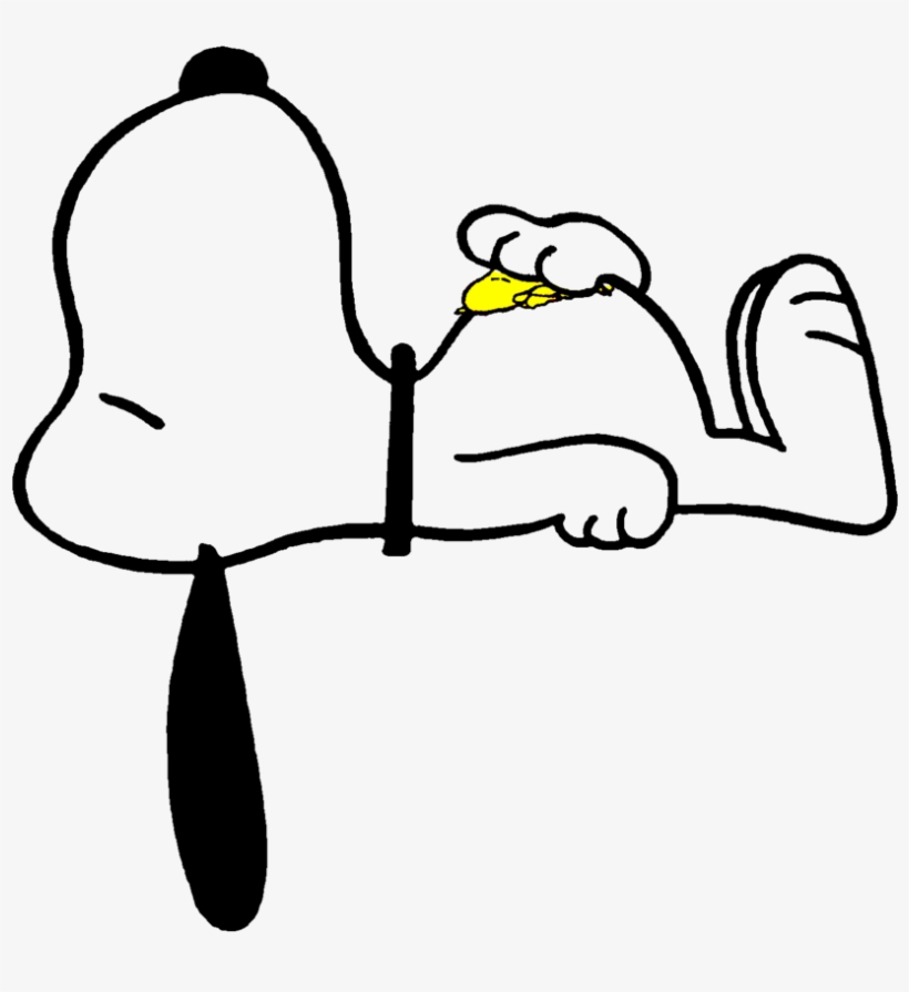 Snoopy Sleeping Png - Snoopy Deitado Na Casinha, transparent png #1120838