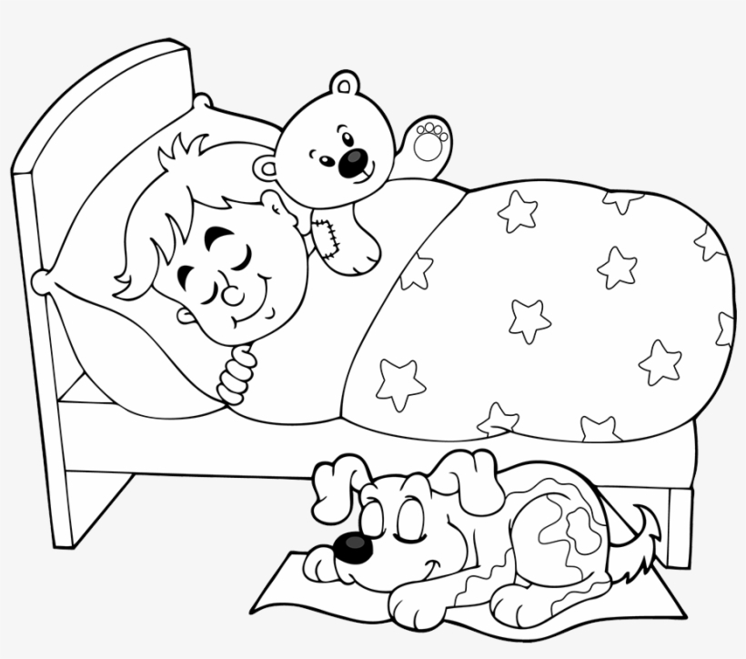Black And White Sleep Cartoon Clip Art - Sleep Cartoon Black And White