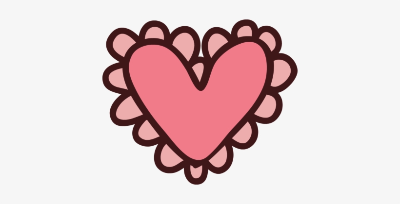 Pink Cartoon Heart - Cute Heart Cartoon Png, transparent png #1120946