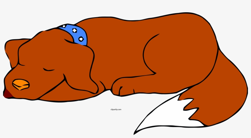 Dog Sleeping Brown Color Clipart Png - Sleeping Dog Clip Art, transparent png #1121195