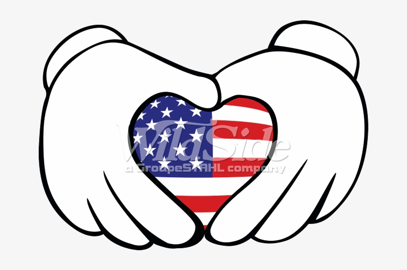 American Flag Cartoon Hands - America Flag Cartoon Hd, transparent png #1121321
