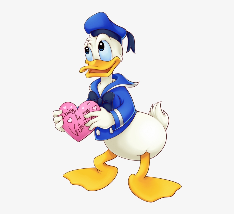 Free Png Donald Duck Holding Heart Png Images Transparent - Donald Duck Cartoon, transparent png #1121383