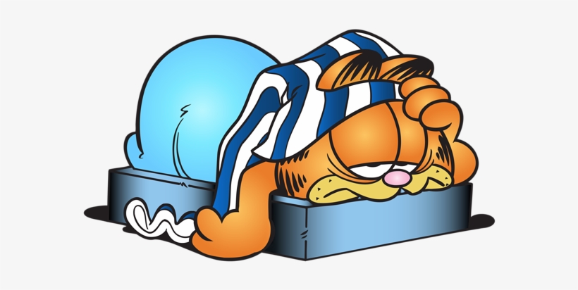 Sleeping Garfield Cartoon Transparent Png Clip Art - Due To Tonight's Lack Of Sleep, transparent png #1121429