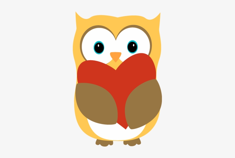 With A Clip Art Image - Cartoon Owl With A Heart, transparent png #1121445