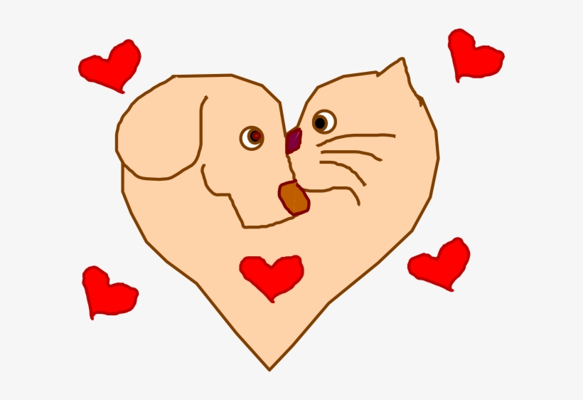 How To Set Use Dog And Cat Heart Svg Vector, transparent png #1121519