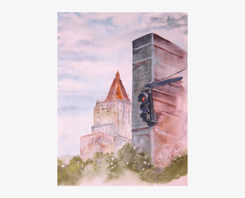 “manhattan Highlights” - Technique - Watercolor - Painting, transparent png #1122096