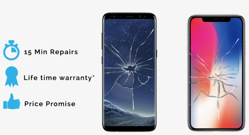 Broken Screen Replacement Services - Samsung Galaxy S8 Screen Protector 3pack Soft Flexible, transparent png #1122420