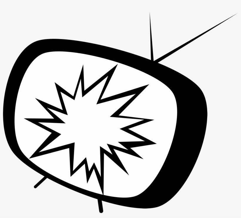 Source - Openclipart - Org - Dibujo Televisor Blanco Y Negro, transparent png #1122505