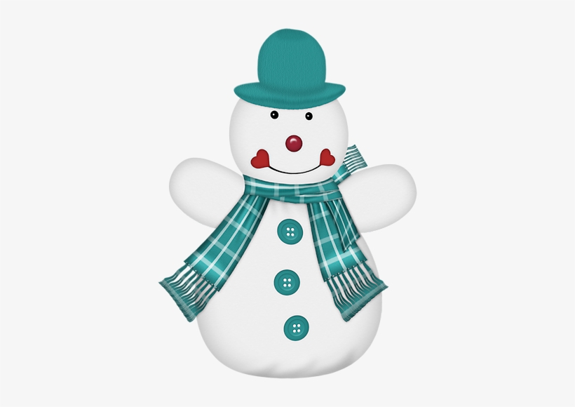 Christmas Snowman Clip Art - Teal Christmas Clip Art, transparent png #1122530