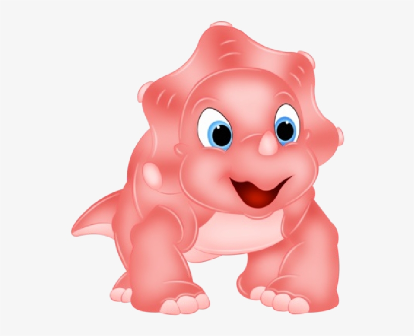 Pink Dinosaur Clip Art At Clker - Cute Dinosaur Cartoon Free, transparent png #1122752