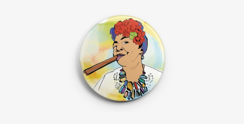 Cuban Cigar Lady Button - Cartoon, transparent png #1123019