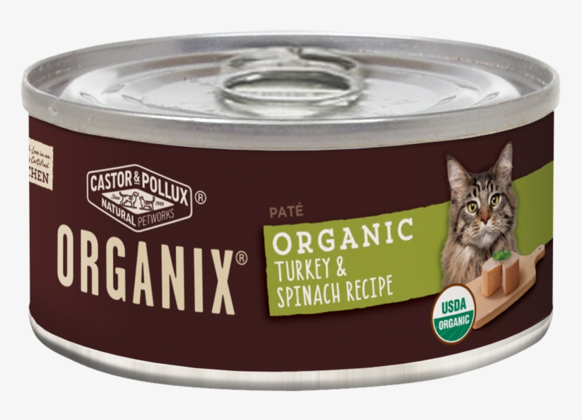 Castor And Pollux Organix Turkey And Spinach Formula - Organix Organic Canned Cat Food Chicken Pate 3 Oz., transparent png #1123154