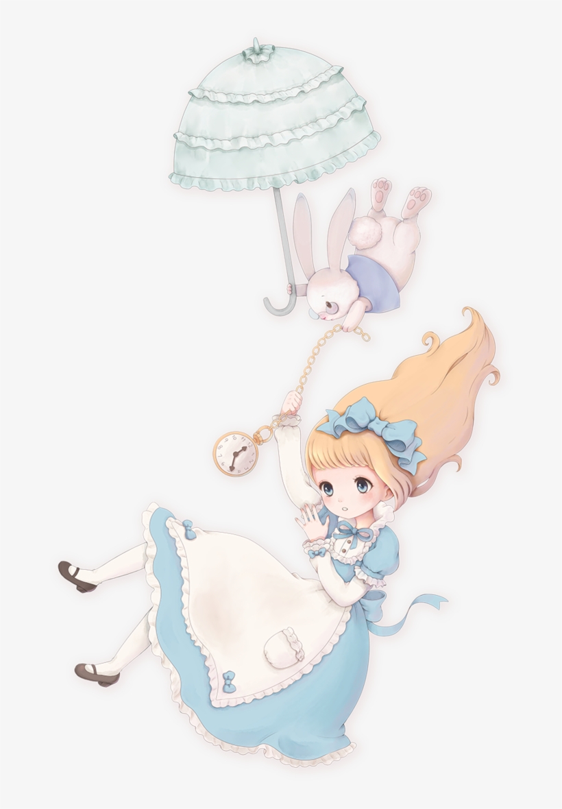 Down The Rabbit Hole Png - Alice In Wonderland Falling Png, transparent png #1123188