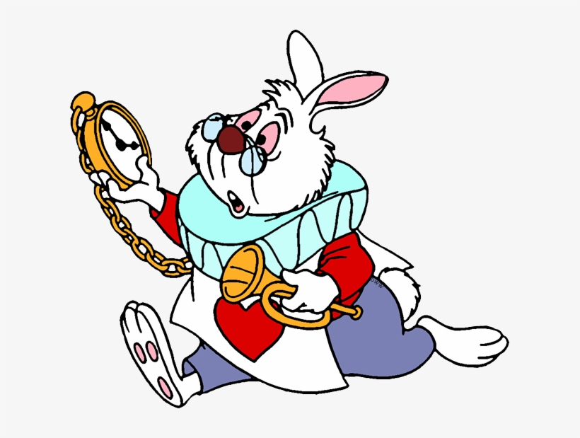 White Rabbit Running With Watch White Rabbit Running - Trumpet, transparent png #1123441