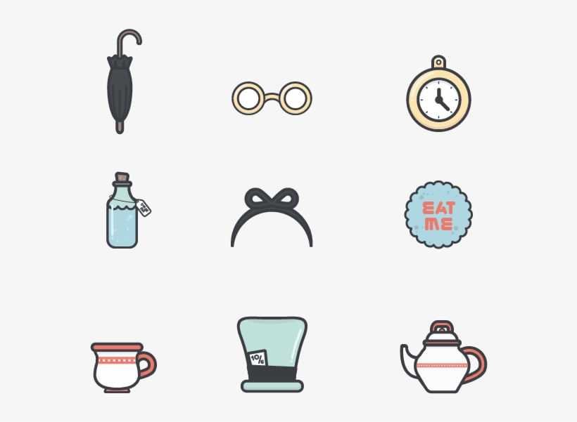 Alicehatterrabbit - Alice's Adventures In Wonderland, transparent png #1123723